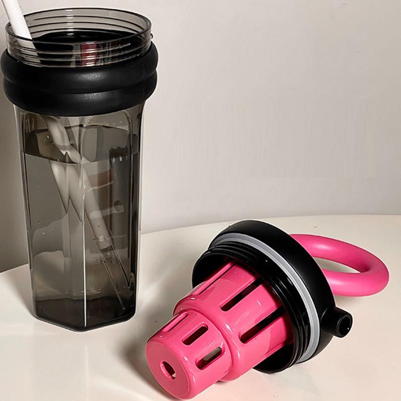 700Ml Summer Cup Milky Tea Cup Cute Wind Belt Straw Water Bottle with Handle Large Capacity Kettle