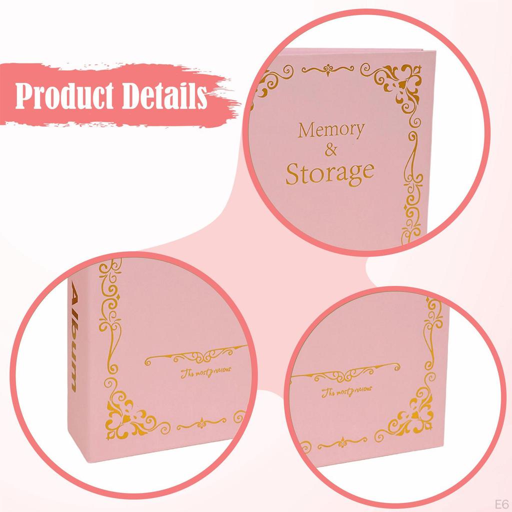Photo Album 4x6 50 Pages,Picture Book with 100 Pockets DIY Memory for Party