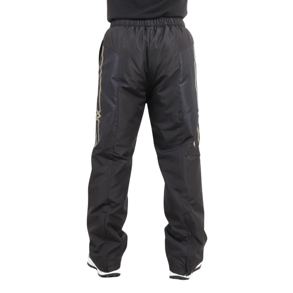 Mizuno Breath Thermo Gefütterte Warme Hose Größe XL Schwarz/Gold Wasserabweisend 32MFA630