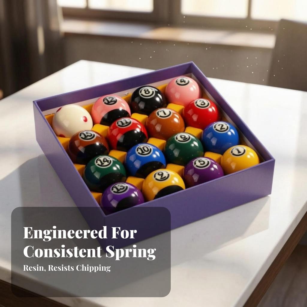 16 Pieces 16-Ball Pool Set Bright Colors Balls with Cue Ball Professional