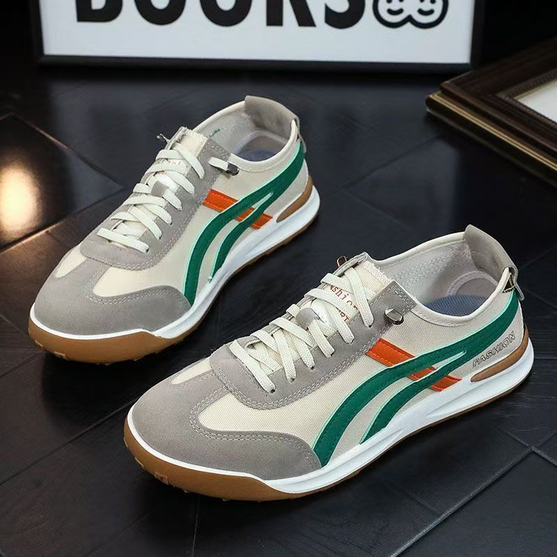New Spring and Autumn Men's Shoes Board Shoes Fashionable and Comfortable Cloth Surface Breathable Sports and Leisure Forrest Gump Shoes Light Men's