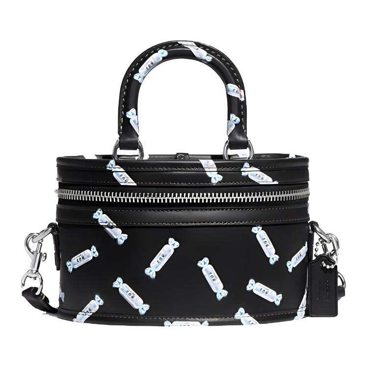 

Новая сумка-коробка COACH Baymax Rabbit, коллаборация, из кожи Trail, косметичка, женская сумочка, черная CG287-LHBLC 20.6*10.4*13.0CM