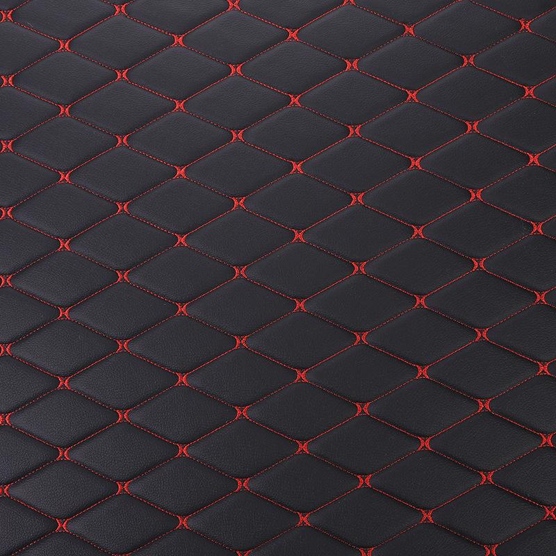 Diamond Pattern Quilted Leather Car Seat Cover & Mat