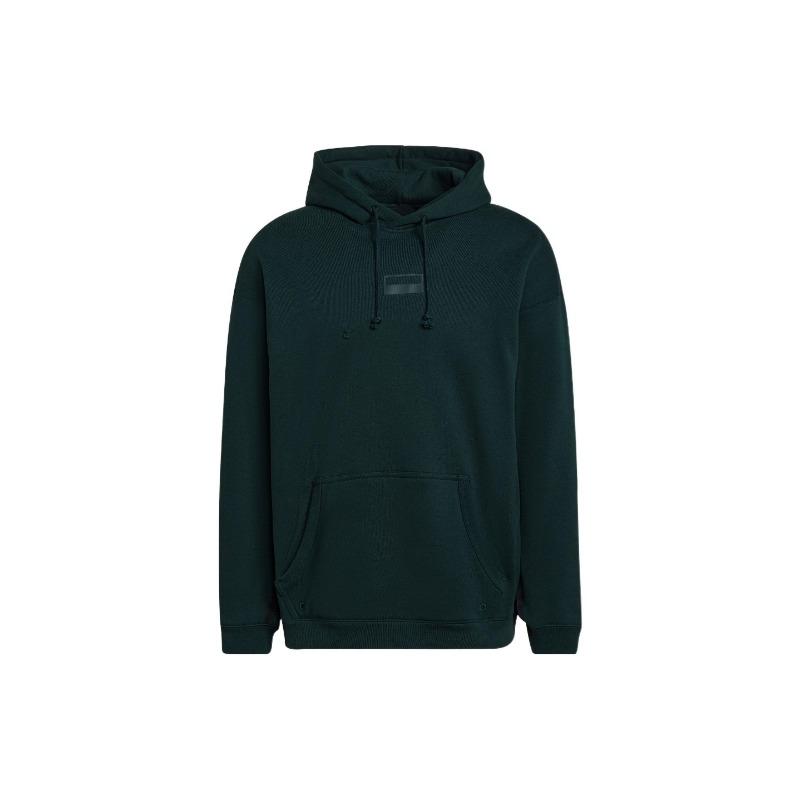 adidas Originals R.Y.V. Logo Hoodie Solid Color Kangaroo Pocket Pullover Men Hoodies Green H11484