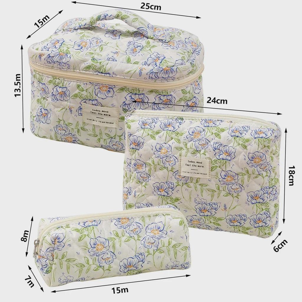 High-Capacity Japanese-Style Cosmetic and Pencil Bag