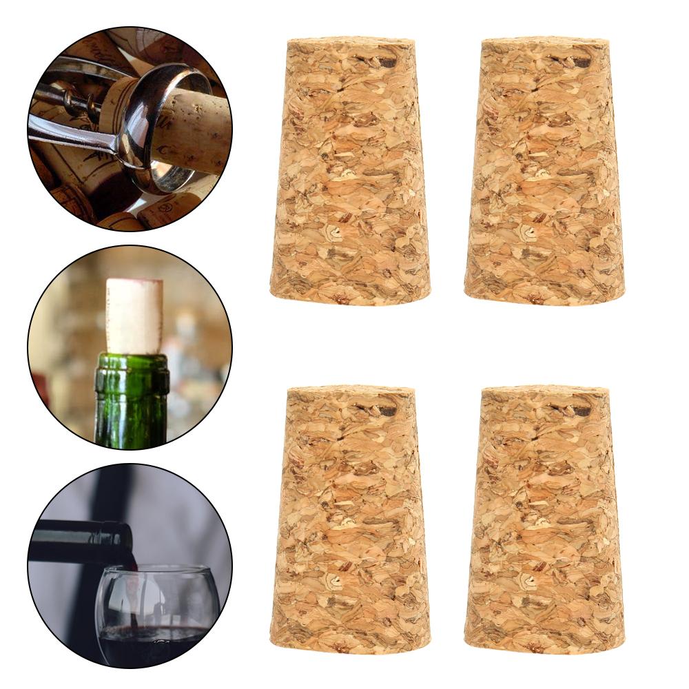 100Pcs Wine Corks Stopper Reusable Sealing Wood Lid Cap Wine Bottle Stopper for Bottle Bar Tools Kitchen Accessories