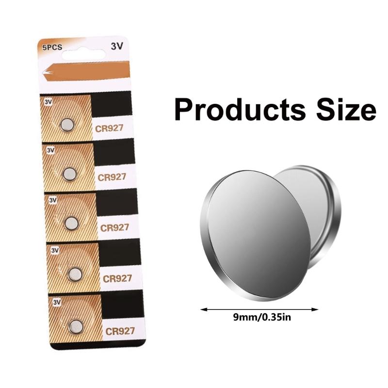 5Pcs CR927 Lithium Button Cell Battery 3V 30mAh for Remote Controls and Flash Toys