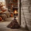 Electric Rotating Halloween Lighted Witch Broom with Glowing Haunted Dancing Broom  Porch Home Use