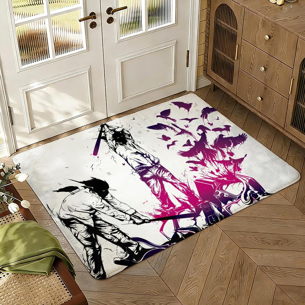Three D-Days Grace Floor Mat Soft Thickened Absorbent Non-Slip Bedroom Living Room Door Mat Home Decor Flannel Rugs
