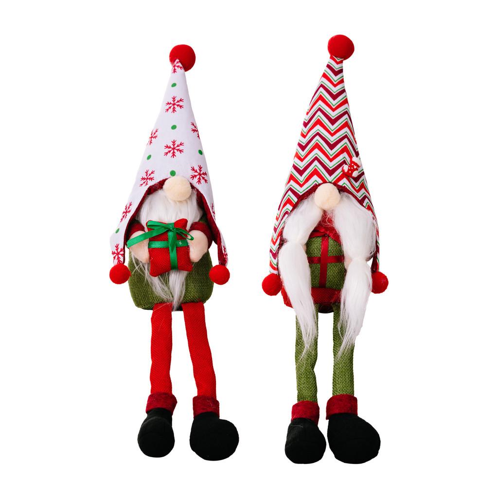 Hat Snowflake Enchanting Rudolph Doll With Gift Box Legs Ideal For Christmas Festivities