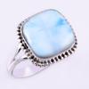 Natural Republic Larimar Gemstone Handmade 925 Sterling Silver Ring S.9.5" Z1q43