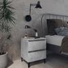 VidaXL Bedside Table Concrete Grey 40x35x50 Cm Engineered Wood 805877