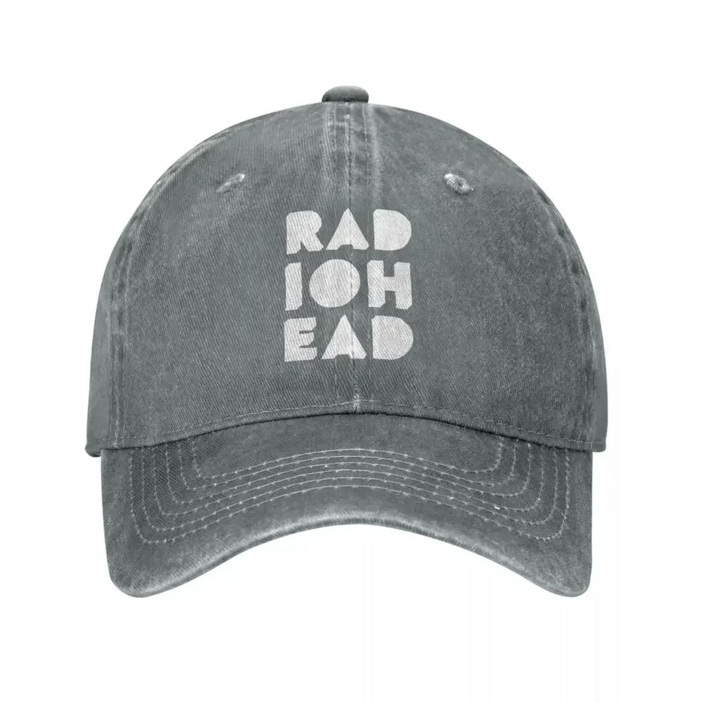 Gorras de Béisbol de Moda de la Banda de Música Radiohead Unisex Lavadas Desgastadas Sombreros Hip Hop Calle Rock Gorras para Ejercicio al Aire Libre Sombrero
