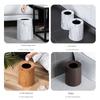 Hidden Trash Can Without Lid Cone Wastebasket Nordic Style Bedroom Toilet Bathroom Wood Grain Garbage Storage Box Home Supplies