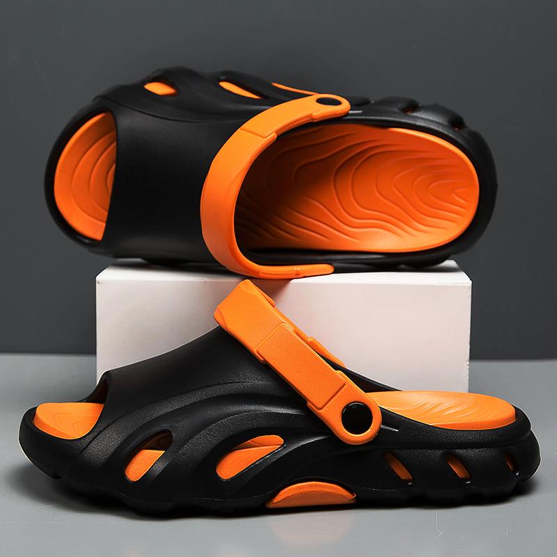 

Модные тапочки для мужчин, сандалии, домашняя и уличная обувь для мужчин, мягкие и удобные, износостойкие, нескользящие, с толстой подошвой, унисекс, новые 44