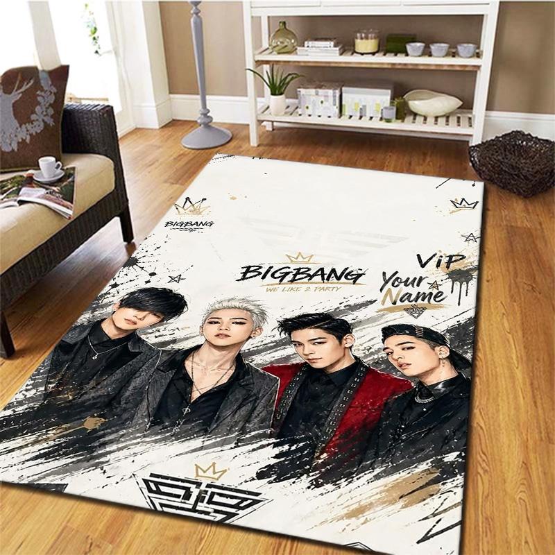 Bigbang Music Custom Name Carpet Rug For Living Room Bedroom Home Sofa Decoration Kids Play Nonslip Floor Mat