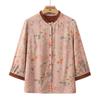 New Chinese Style Summer Blouse for Mid-Aged Women