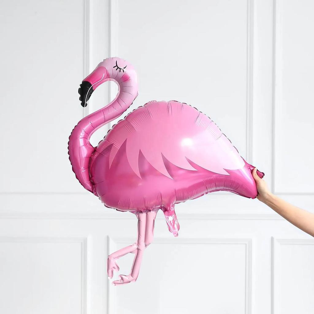 2pcs Large Pink Flamingo Polyester Aluminum Foil Balloons Hawaiian Parties Birthday Parties Baby Showers Festive Party Supplies 5