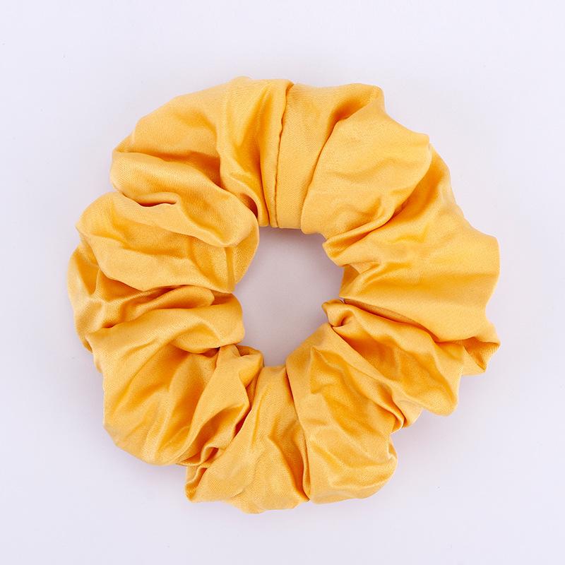 Einfarbiges Haargummi-Set für Damen, Satin, matt, Satin, Farbe, Tanga, Blumen-Haarschmuck, Stall, Nachtmarkt