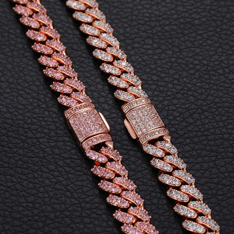 New Design Fine Jewelry Hip Hop Iced Out Moissanite/Zircon Cuban Link Chain Necklaces