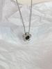 Su Chuang S925 Sterling Silver Black Diamond Plum Blossom Necklace for Women, Elegant Light Luxury Versatile Clavicle Chain