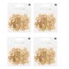 192 Golden Wooden Star Confetti 2 Cm
