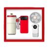 Insulated Coffee Mug Gift Set with Power Bank & Fan