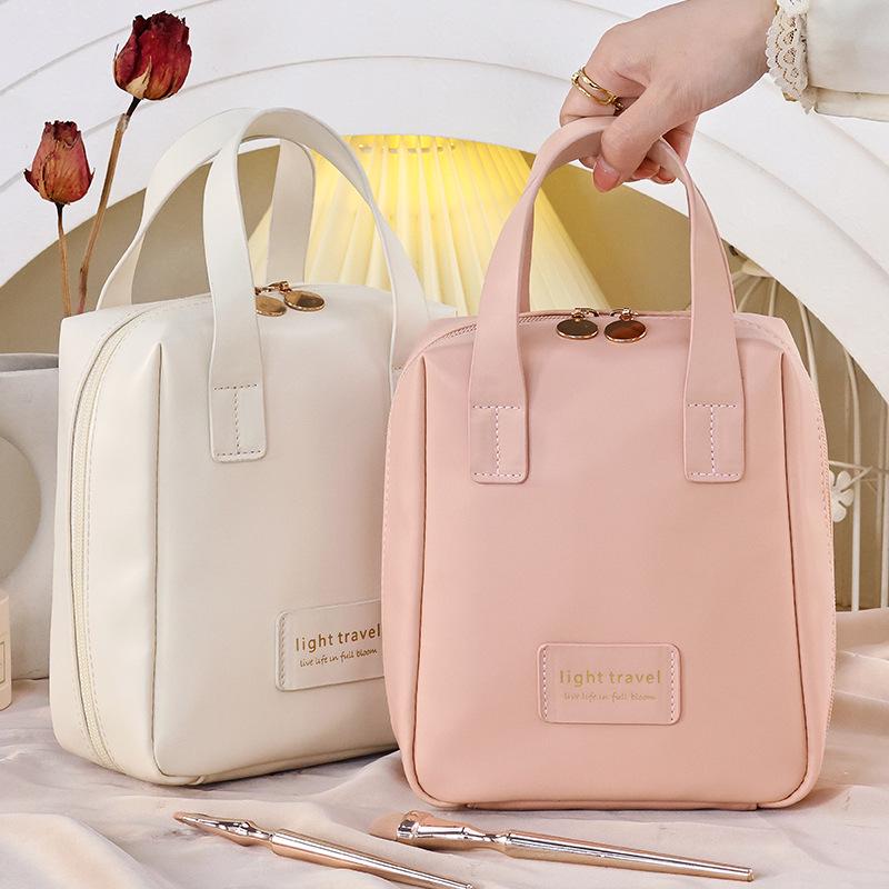 Inspired Style Handbag Shell Makeup Bag – High-Capacity, Portable Cosmetic and Toiletry Bag for Travel
