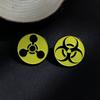 Contemporary Badge Metal Geometric Nuclear Radiation Brooch For Fashionforward Individuals