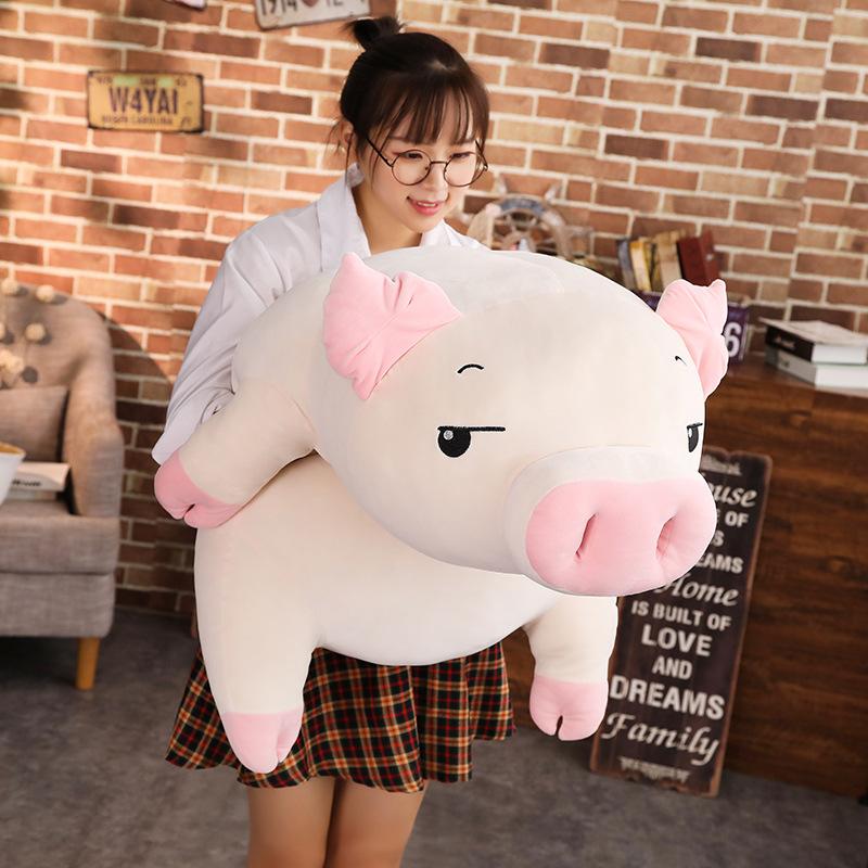 Lovely Soft Down Cotton Pig Plush Doll Stuffed Pink Pig Doll Baby Software Pillow Gift for Girlfriend