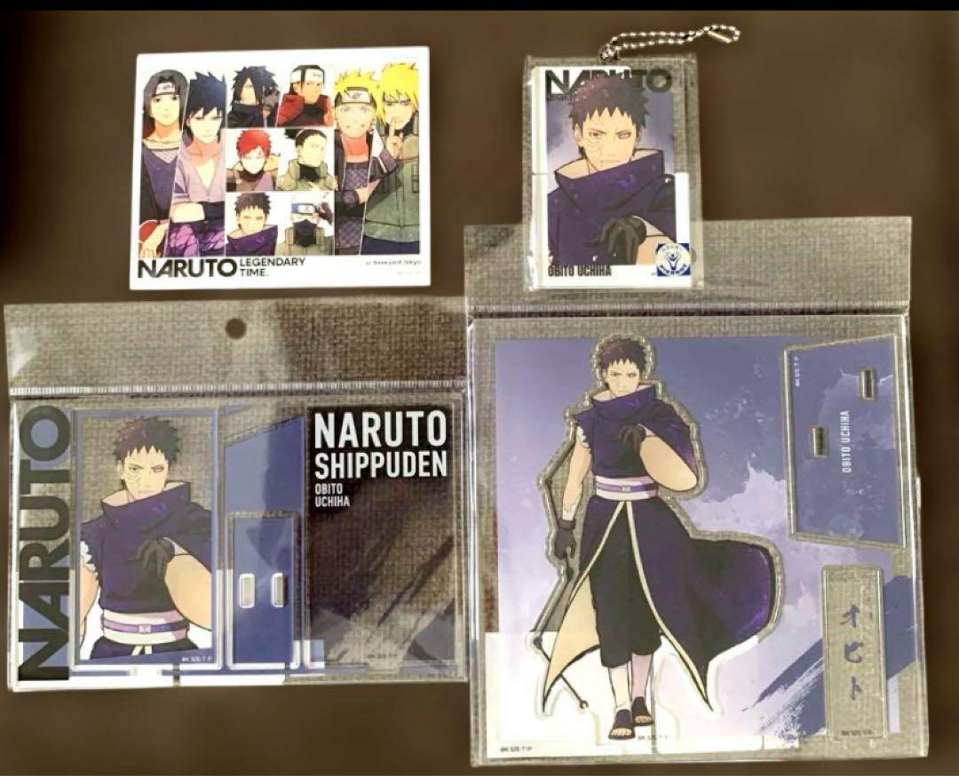 

[Б/У] NARUTO Baseyard Акриловая подставка Акриловый брелок Бонус Учиха Обито 4 штуки