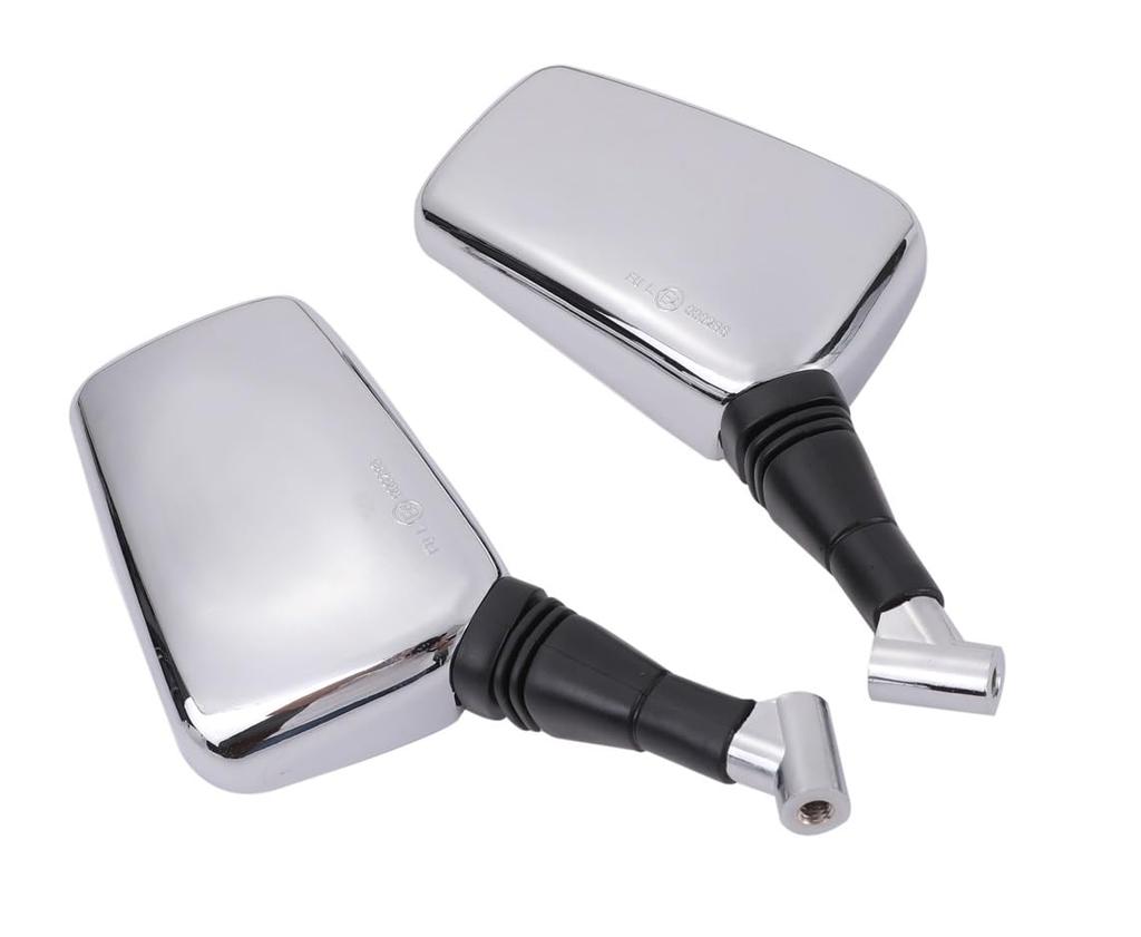 Custom Motorcycle Mirrors and Right with 8mm and 10mm Mounting Screws and Adapters Universal Fit for Super and Other Scooters (Left Set) Included.