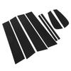 8 Pcs Pillar Posts Door Trim Glossy Black Exterior Window Decal for Cruze Hatchback 2012?2015
