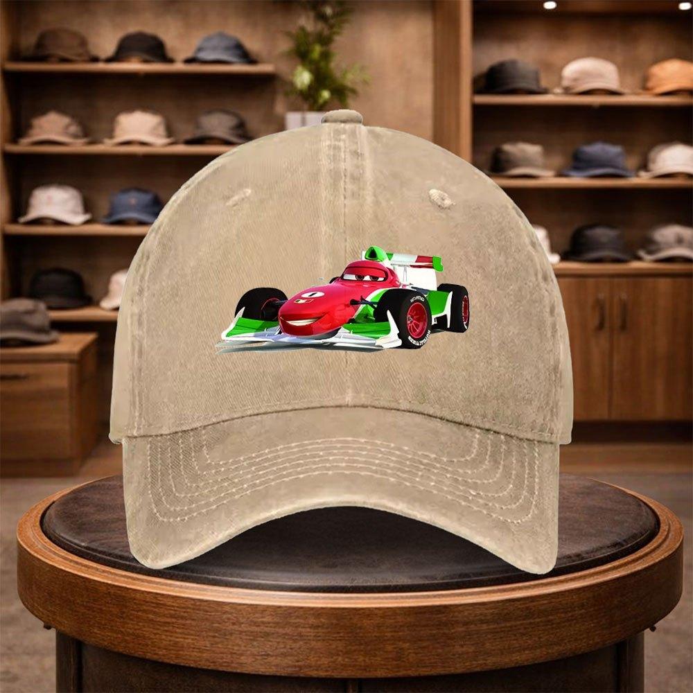 Mens Racing Cartoon Baseball Cap Outdoor Fashion Adjustable Casual Hat Urban Style Lightweight Fashion Visor AllSeason Ou
