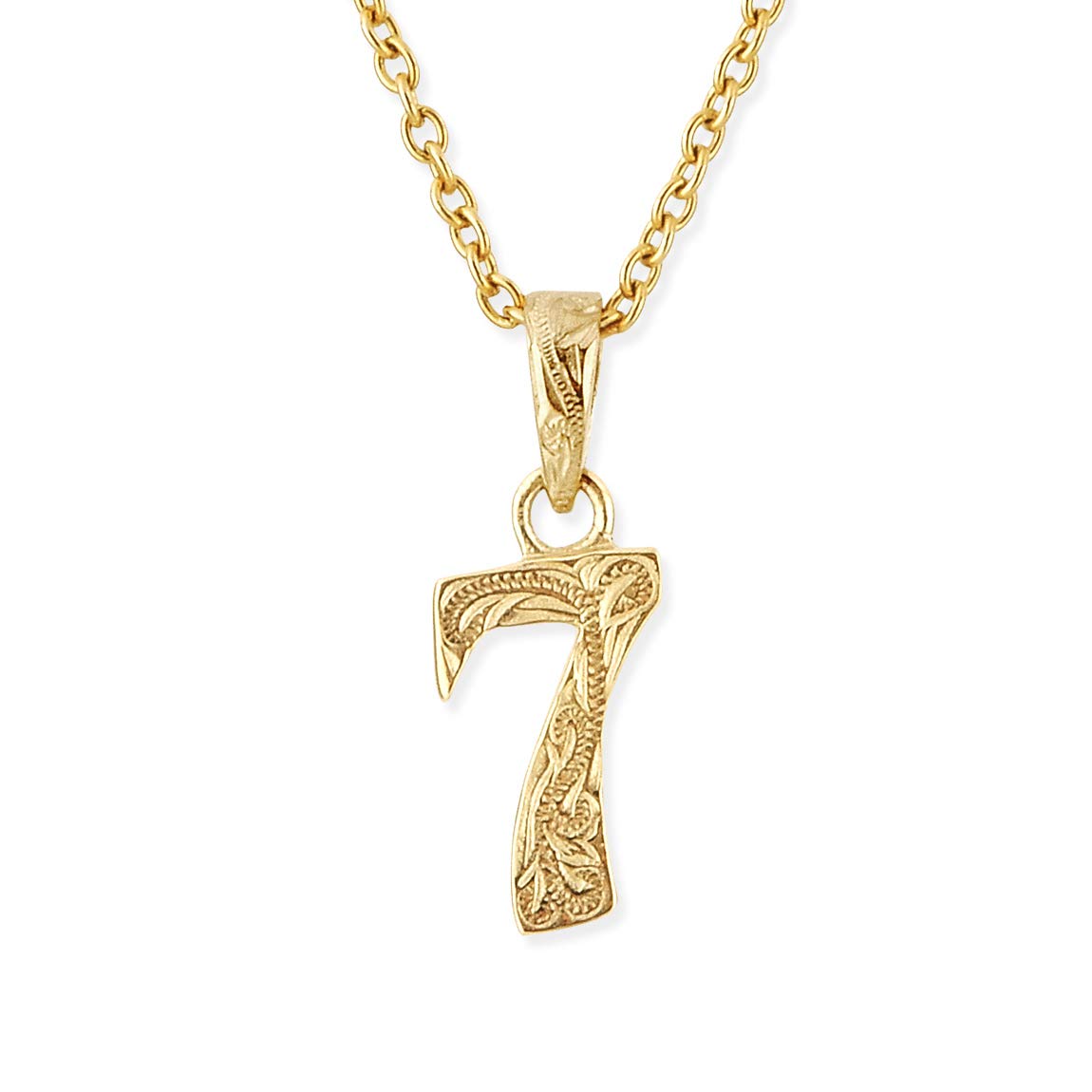 

[Aloha lokahi] Hawaiian Jewelry Necklace, Surgical Stainless Steel Number Necklace, Lucky Number 7, Seven Stainless Steel Pendant, Lucky Seven,