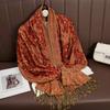 Luxusní značka podzim kašmír pašmínový šál Dámská zavinovačka Teplé zimní šátky Designový potisk Dámský šátek Foulard Bavlna Stoles