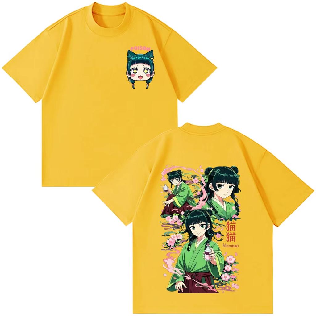 Hip-hop Style Summer Short Sleeve Casual Trendy T-shirt Printed with Patterns from the Anime The Apothecary Diaries T-shirt