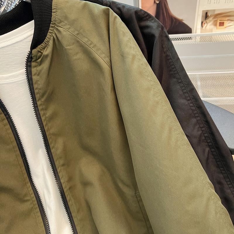 Spring and Autumn Bomber Jacket Street Short Men's and Women's Jacket Casual Retro Baseball Suit