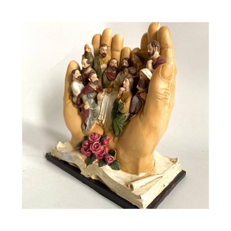 Letztes Abendmahl religiöse Dekoration für Zuhause und Garten, Miniaturskulptur für Innenräume