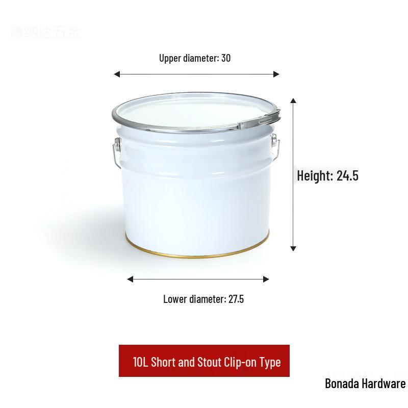 Secchio Vernice Lattice con Coperchio - Piccolo Contenitore Metallico Rotondo per Campionamento Asfalto (0.1-20L)