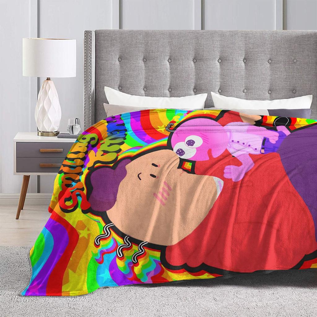 Smiling Friend Games Blanket Quality Warm Throw Blanket Winter Travel Office Outdoor Novelty Bedspread
