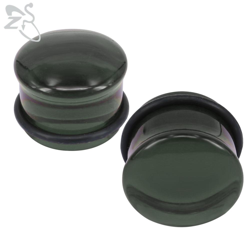 ZS 2pcs/lot Glass Ear Plug And Tunnel 5-16mm Ear Expander Stercher Ear Gauges Ear Flare Flesh Expander Body Piercing Jewelry