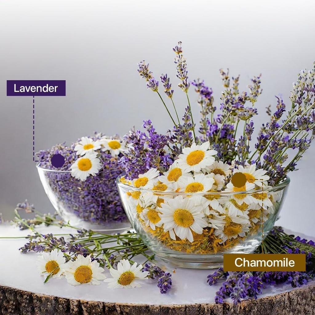 BLUE TEA - Chamomile and Lavender Tea - 30g (Each) - Combo Pack | CALMING TEA | Herbal Tea - Flower Based - GMO-Free - Caffeine - Free - Non-Bitter