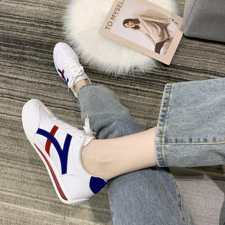 

Summer soft new color matching Pu sports and leisure shoes women s white shoes 35