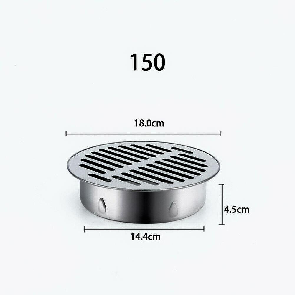 Outdoor Balcony Floor Drain 304 Stainless Steel Thick Drainage Roof Round Flat Floor Drain Cover Rain Pipe Cap For Garden Floor