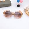 2025 Candy Color Cute Baby Trendy Fashion Round Frame Outdoor Sunshade Sunglasses New Bowknot