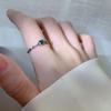 Korean Style Retro Colorful Diamond Open Ring for Women
