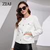ziai New Spring Autumn Women Short Faux Leather Jacket Casual PU Coat Loose Motorcycle Jackets Fashion Streetwear Oversized Korean Coat YDP-21597
