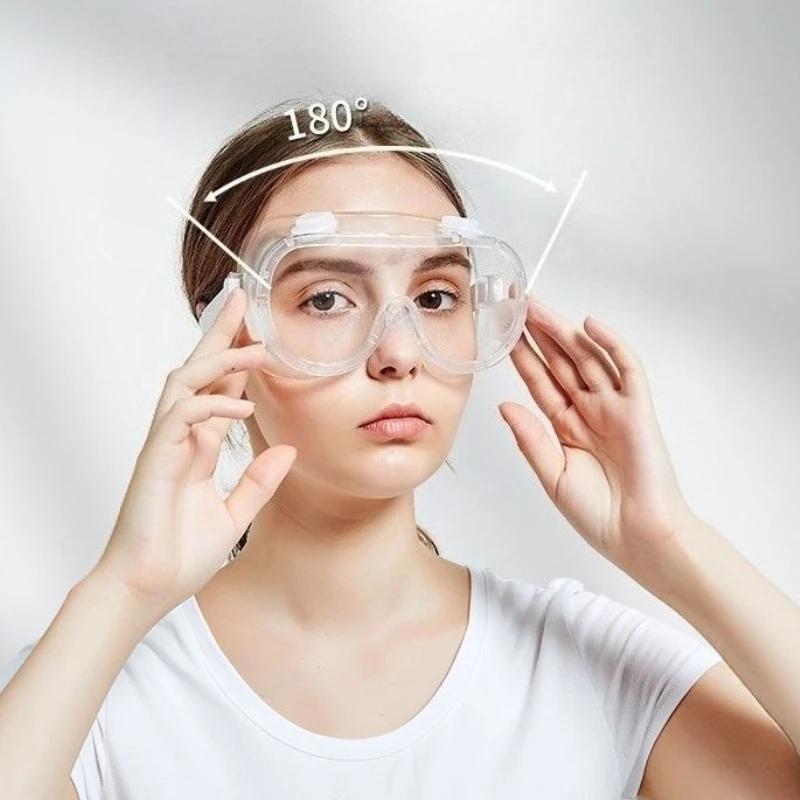 Verstellbare Schutzbrille Sicherheitsbrille Weitsichtlinse Antibeschlagbrille Chemikalienbrille Laborschutzausrüstung
