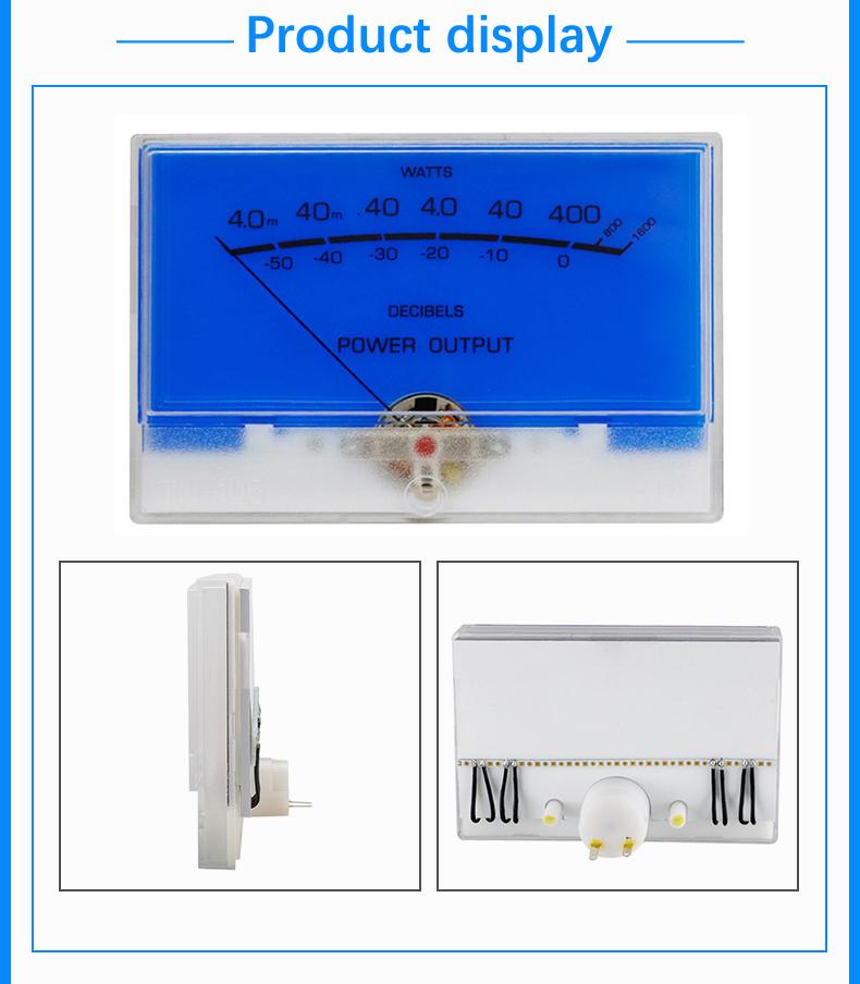 High Performance VU Level Meter Audio Meter DB Amplifier Suitable for Home Audio for Audio Equipment LED Backlight